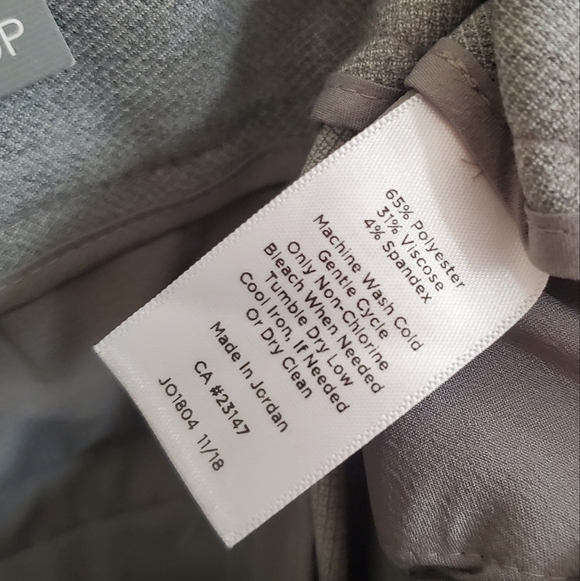 NWT Talbots Hampshire Straight Ankle Pants - Textured color Gray - Picture 7 of 7